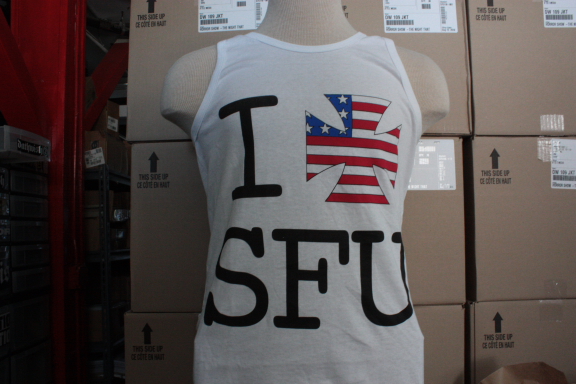 SFU TANK TOP - White Iron Cross *MEDIUM*